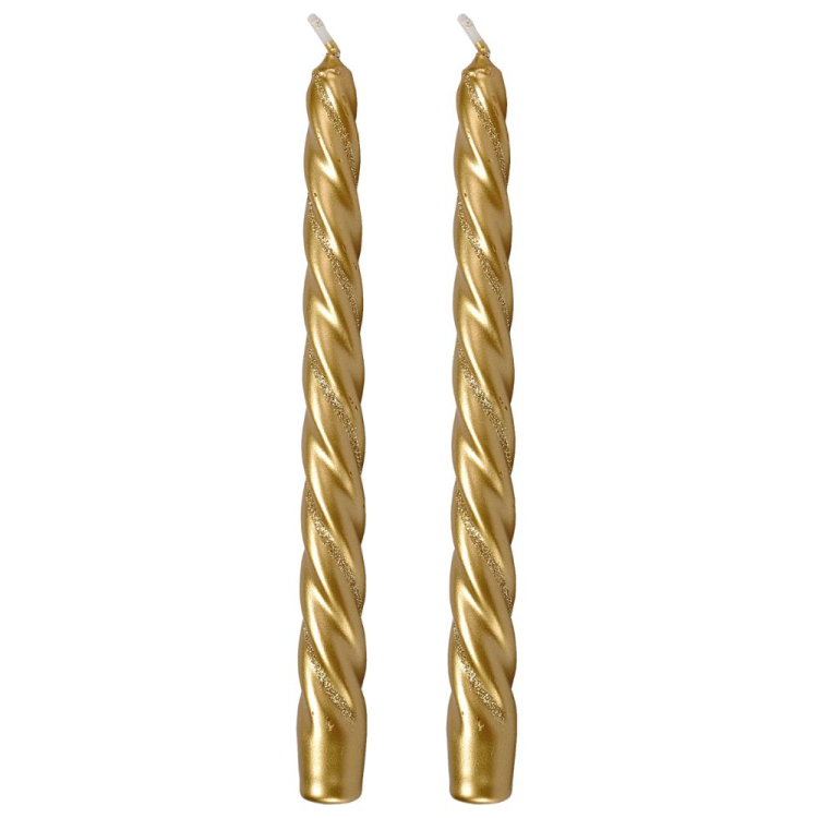 Świece Barok zdobiony złoty wzór 7 RAVI